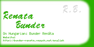 renata bunder business card