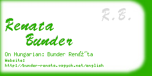 renata bunder business card